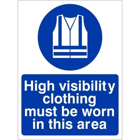 High Visibility Clothing Must Be Worn In This Area Sign | Rainbow S...