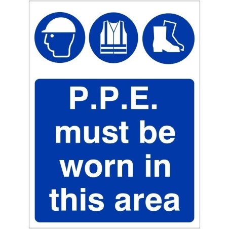 P.P.E Must Be Worn In This Area Sign