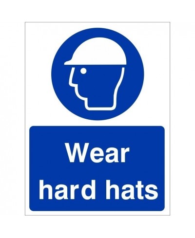 Wear Hard Hats Signs 150mm x 200mm