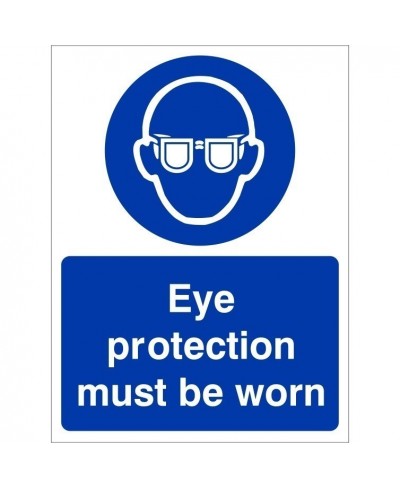 Eye Protection Must Be Worn Sign - 150mm x 200mm