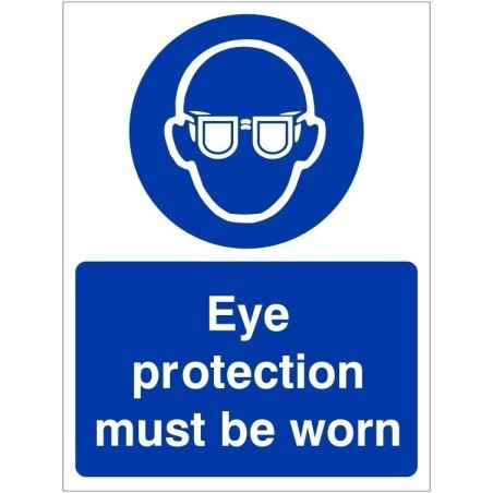 Eye Protection Must Be Worn Sign