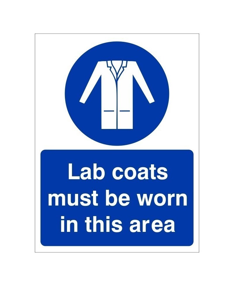 Lab Coats Must Be Worn In This Area Sign - 150mm x 200mm