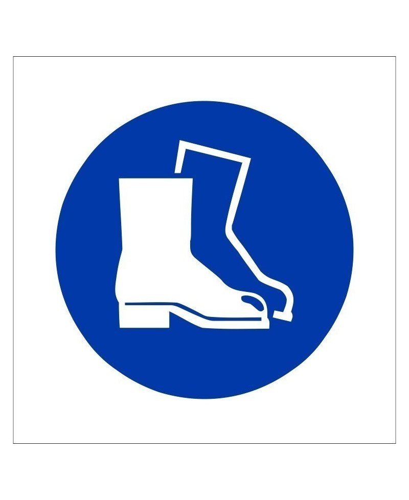 Foot Protection Symbol Sign - 200mm x 200mm