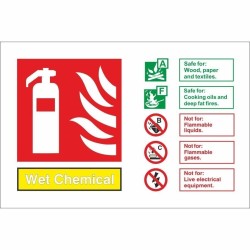 Wet Chemical Fire Extinguisher ID Sign Wet Chemical Fire Extinguisher Sign 150mm x 100mm