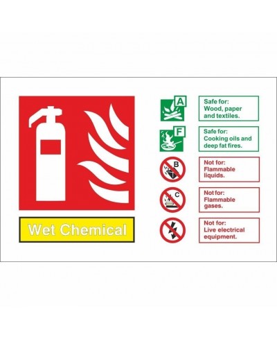 Wet Chemical Fire Extinguisher Sign 150mm x 100mm