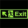 Photoluminescent Exit Arrow Up Left Sign