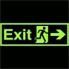 Photoluminescent Exit Arrow Right Sign