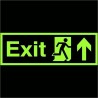 Photoluminescent Exit Arrow Up Sign