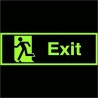 Glow in the Dark Exit Man Running Left Sign