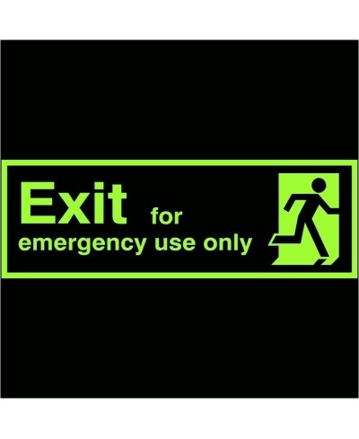 Glow in the Dark Exit For Emergency Use Only Sign