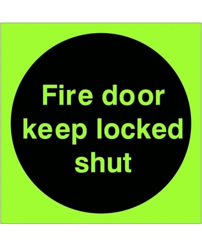 Glow in the Dark Fire Door Keep Locked Shut Door Sign