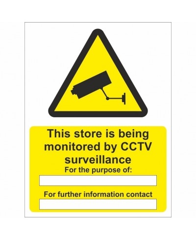 This Store Is Being Monitored By CCTV Surveillance Sign