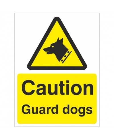 Caution Guard Dogs Sign