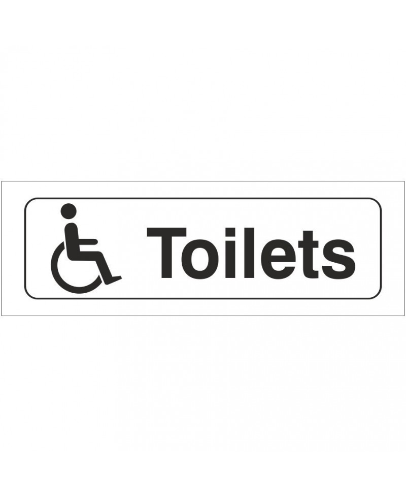 Disabled Toilets Door Sign 300mm x 100mm