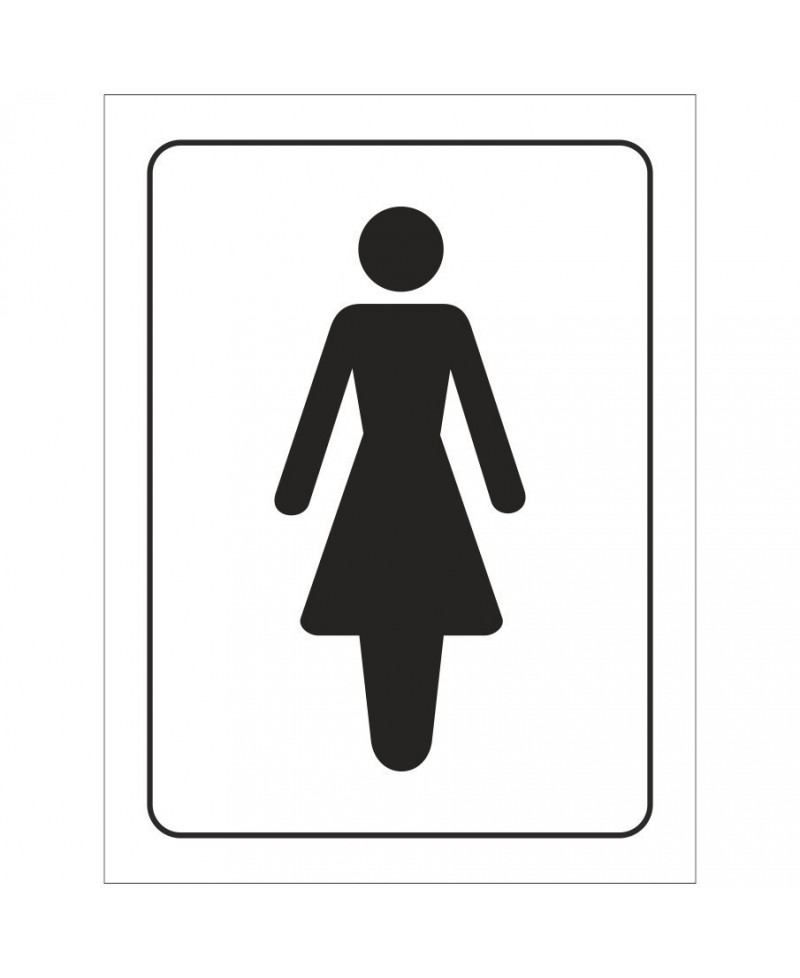 Female Toilet Symbol Door Sign 150mm x 200mm