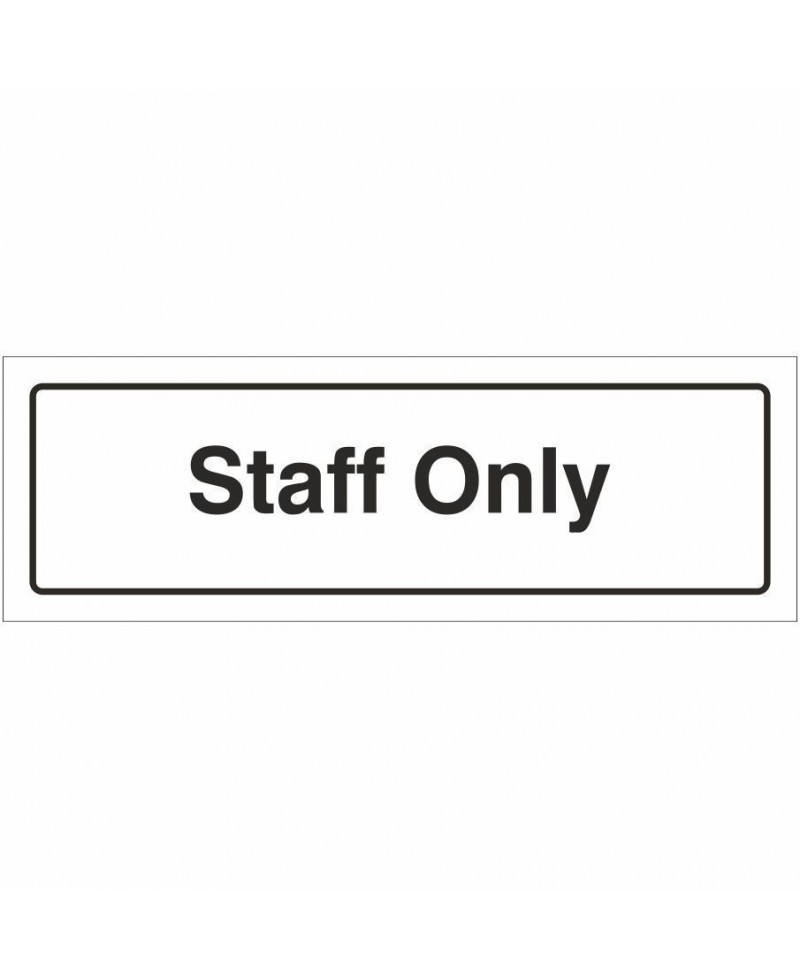 Staff Only Door Sign