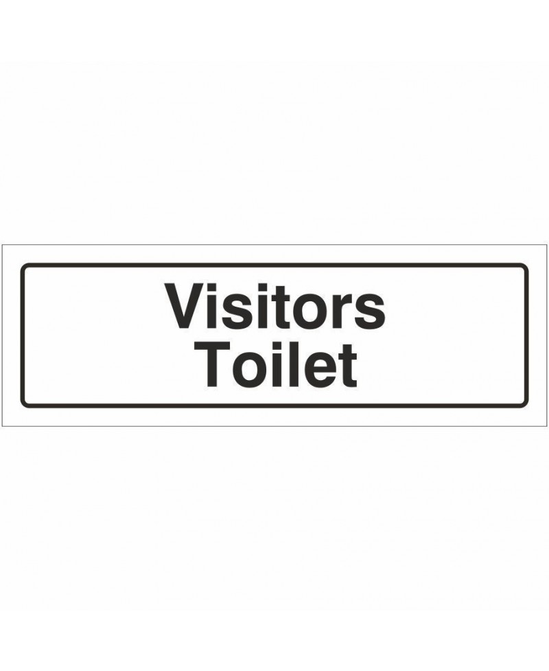 Visitors Toilet Door Sign 300mm x 100mm