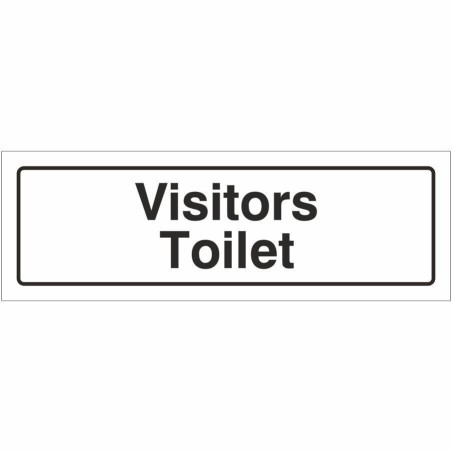 Visitors Toilet Sign 300 x 100mm