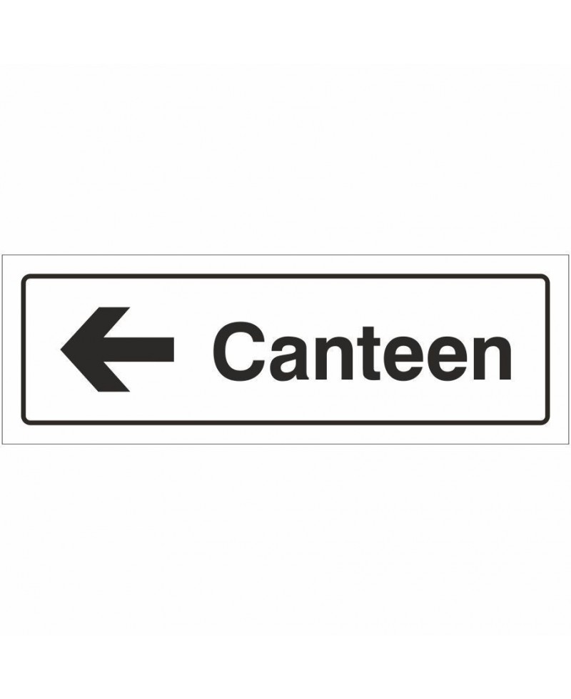 Canteen Left Door Sign