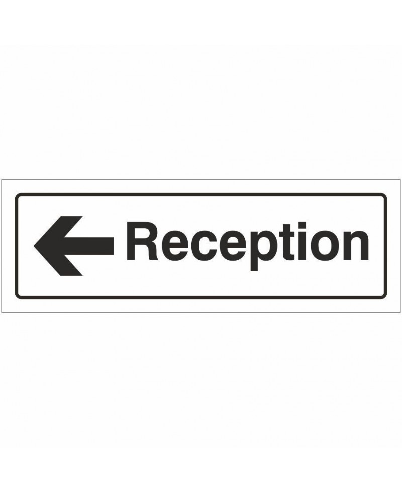 Reception Left Door Sign 300mm x 100mm