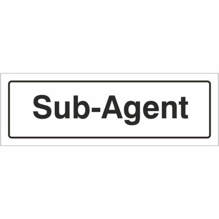 Sub-Agent Door Sign