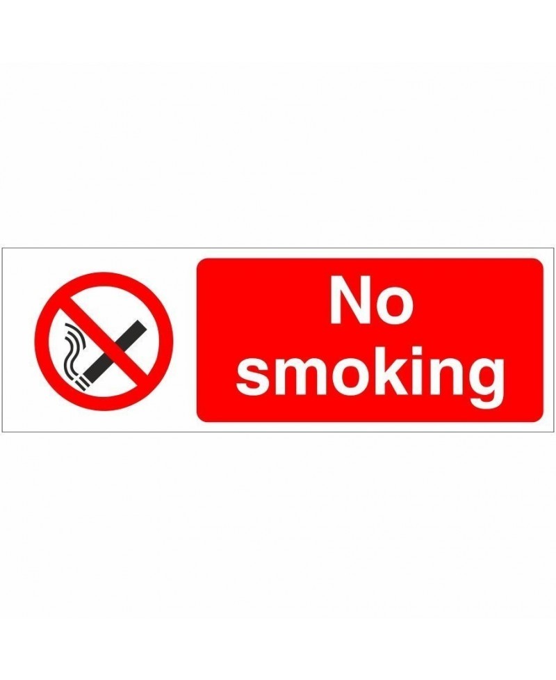 No Smoking Door Sign 300mm x 100mm