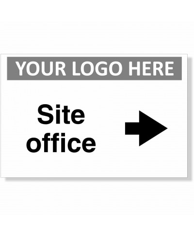 Site Office Arrow Right Sign With or Without Your Logo