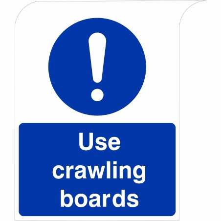 Curve Top Use Crawling Boards Sign