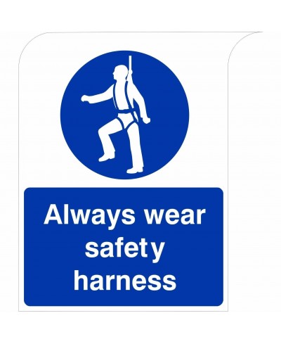 Always Wear Safety Harness Curve Top Sign 300mm x 400mm