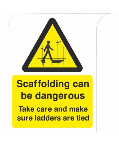 Scaffolding Can Be Dangerous Curve Top Sign 300mm x 400mm