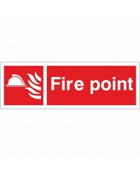 Fire Point SIgn 600mm x 200mm - 1mm Rigid Plastic