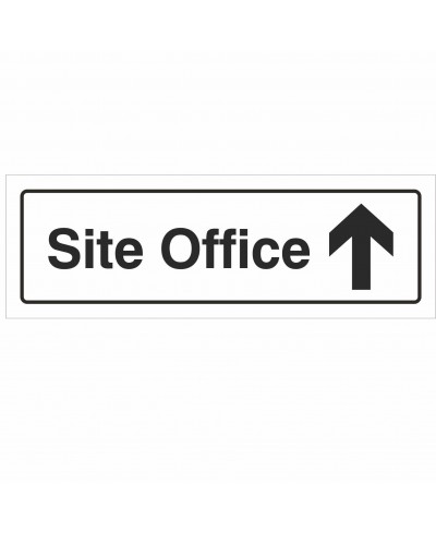 Site Office Arrow Up Sign 600mm x 200mm - 1mm Rigid Plastic