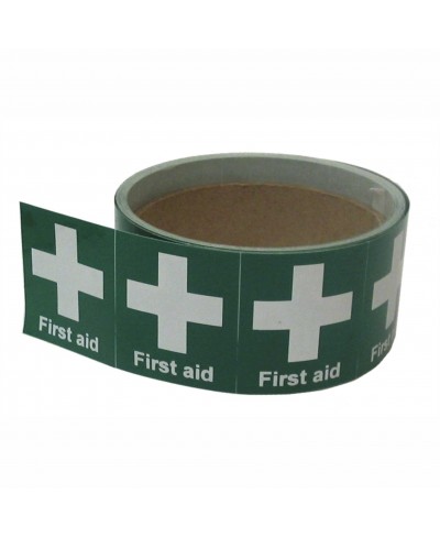 Pack of 10 x First Aid Helmet Stickers 50mm x 50mm