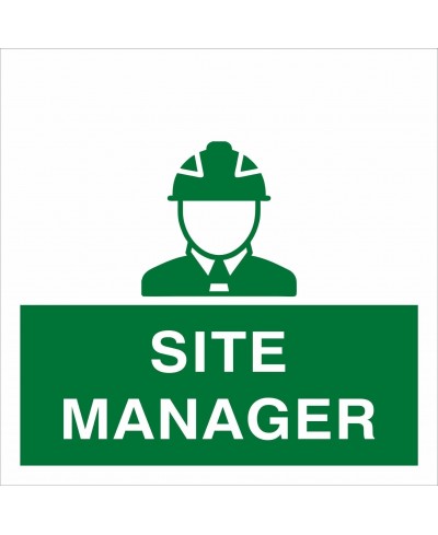 Site Manager Helmet Sticker 55mm x 55mm