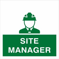 Site Manager Helmet Stickers (Pack of 10) Site Manager Helmet Sticker 55mm x 55mm