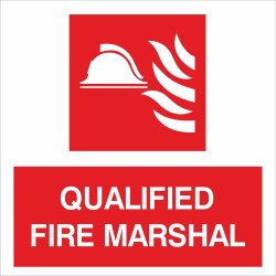 Qualified Fire Marshal Helmet Stickers (Pack of 10) Qualified Fire Marshal Helmet Sticker 55mm x 55mm