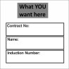 Contact Details Helmet Sticker 55mm x 55mm - Self Adhesive Polyproptiene