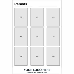 Permit Board Sign Permit Board With or Without Your Logo 800mm x 1200mm - 3mm Aluminium Composite