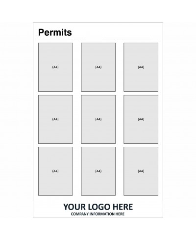 Permit Board With or Without Your Logo 800mm x 1200mm - 3mm Aluminium Composite 