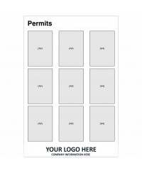 Permit Board With or Without Your Logo 800mm x 1200mm - 3mm Aluminium Composite 