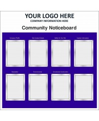 Community Noticeboard With or Without Your Logo 1220mm x 1220mm - 3mm Aluminium Composite