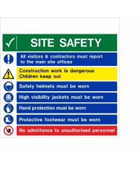 Site Safety Multi Message Sign 120mm x 1200mm - 4mm Corez