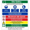 Site Safety Sign 800mm x 900mm - 4mm Corex