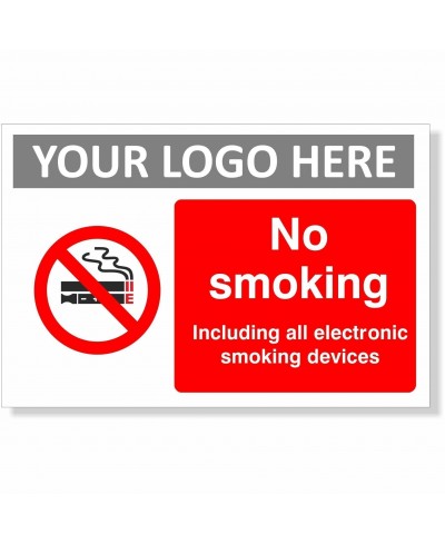 No Smoking Including All Electronic Smoking Devices Sign With or Without Your Logo