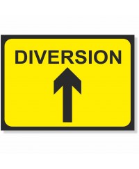 Diversion Arrow Right Road Sign - 1050mm x 750mm