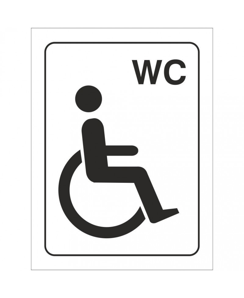 Disabled WC Symbol Toilet Door Sign