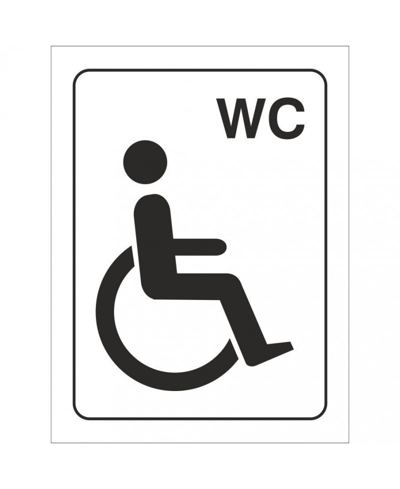Disabled WC Toilet Door Sign 150mm x 200mm