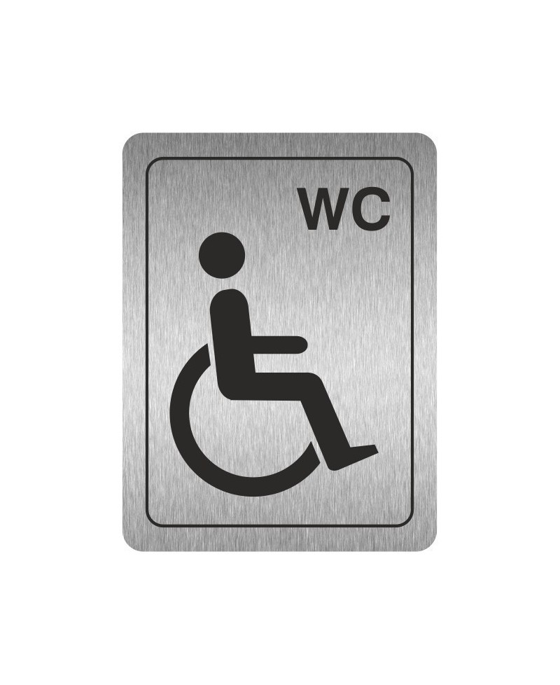 WC Disabled Toilet Aluminium Door Sign