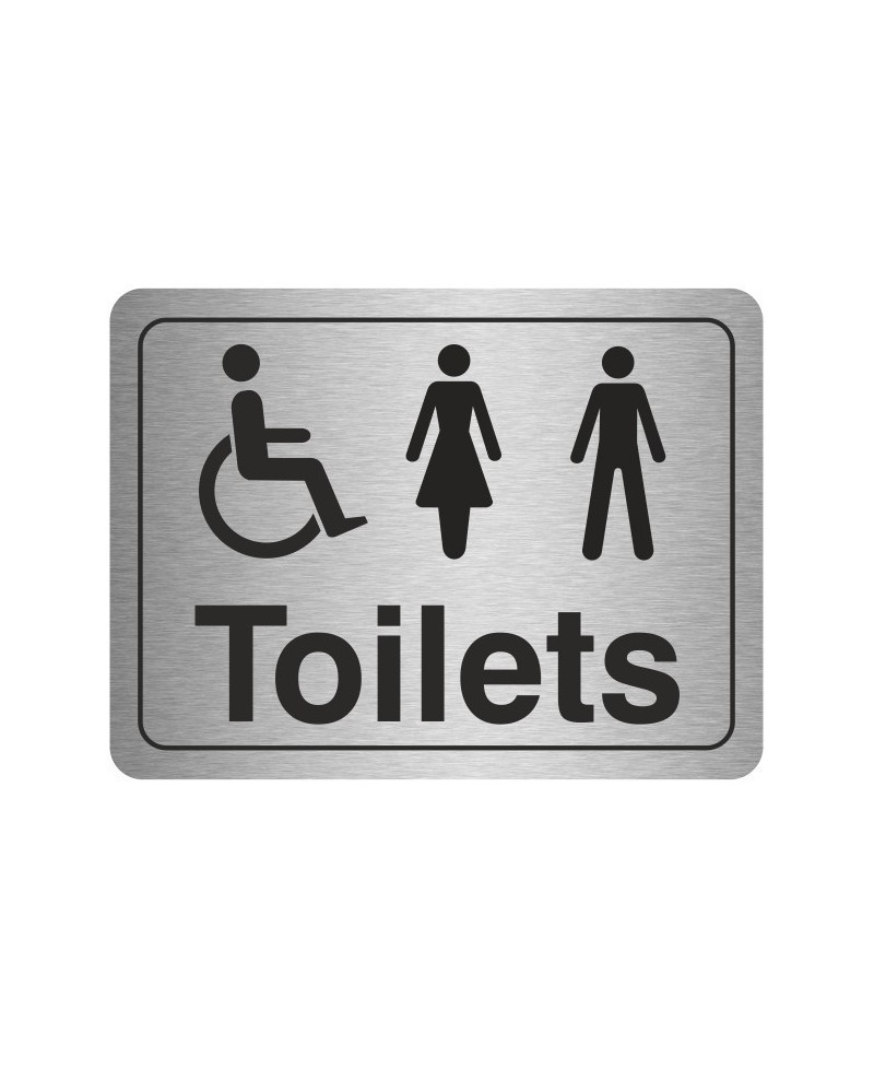 Unisex and Disabled Toilet Aluminium Door Sign