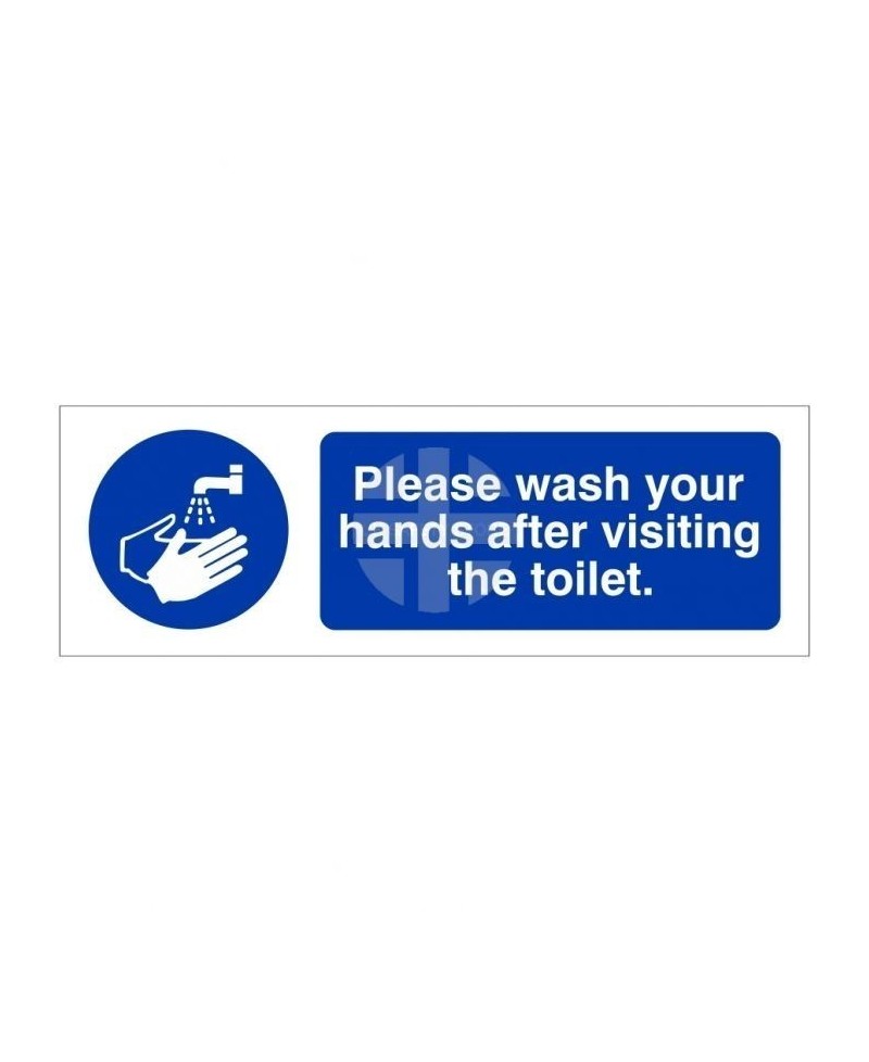 Please Wash Your Hands After Visiting The Toilet Hygiene Sign